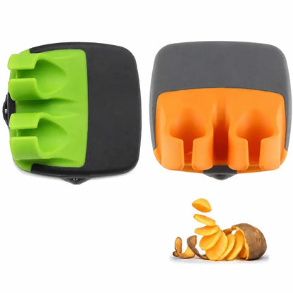 Finger-Grip Palm Vegetable Peelers — 4 Pieces — original product photo 1