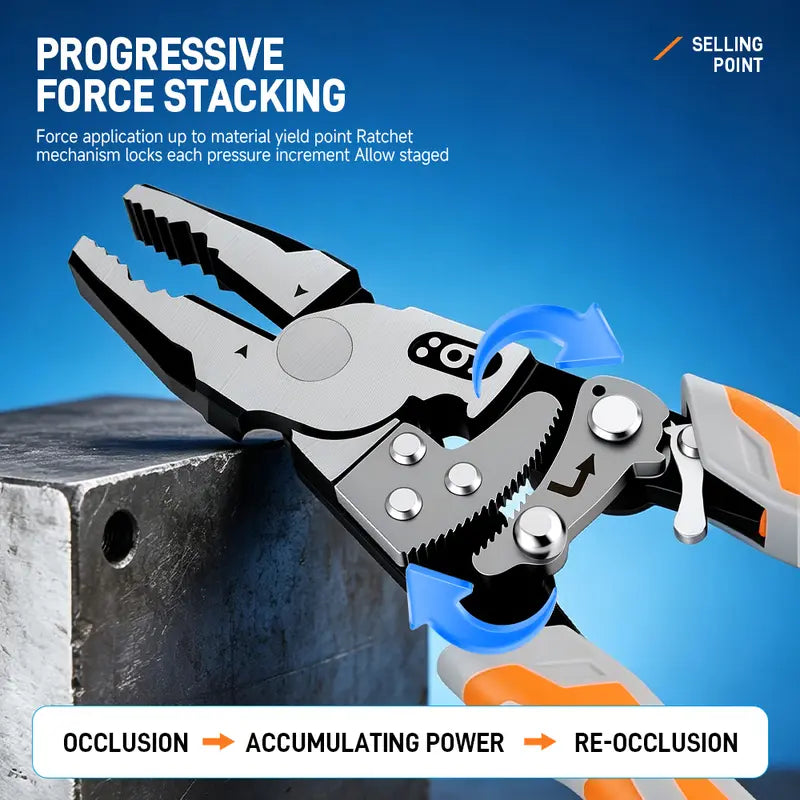 LOZLIN Self-Locking Ratchet Pliers – product view