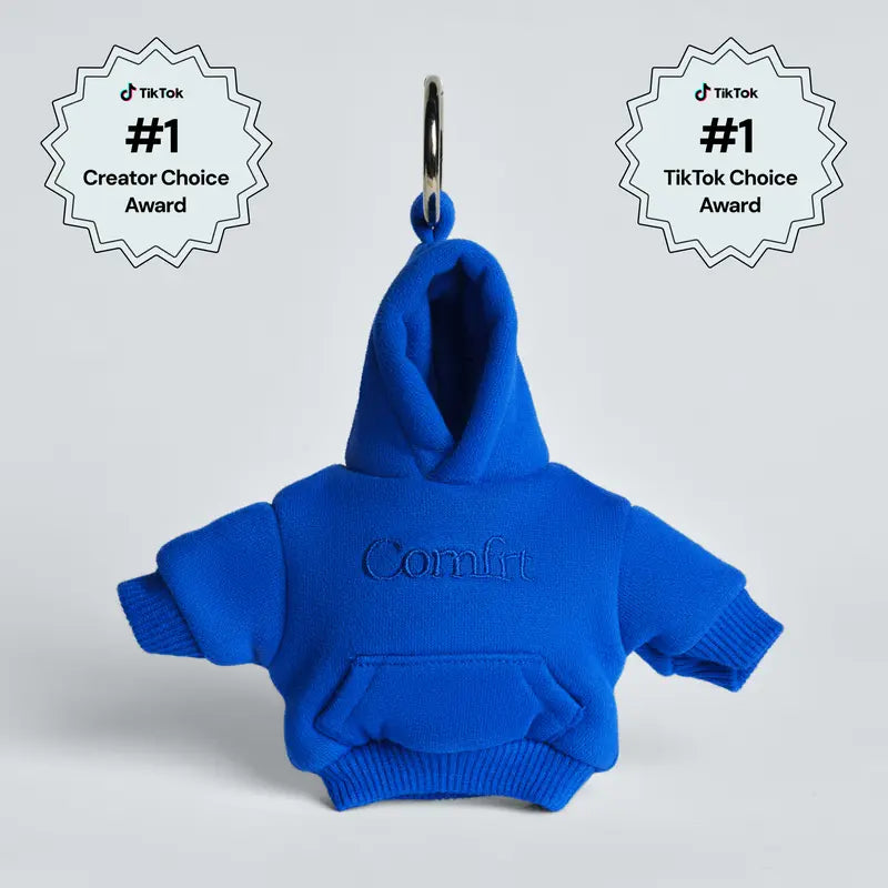 Comfrt | Hoodie Keychain | Miniature Stress Ball Hoodie Clip-On Keychain Charm - original image 1