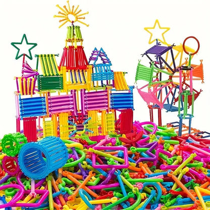 Colorful Linking Construction Pieces – Two 200-Piece Bags – product view