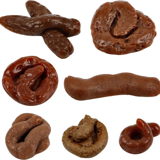 Gejoy Fake Poop 7/8 Pcs Realistic Prank Poop Props Brown Soft Poop Fun Party Supplies Prank Games with Friends Family Classmates Fake Turd Gifts Perfect for Office Pranks Pet Pranks Birthday Funny Gift for Father's Day original gallery 1