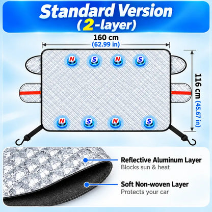 Magnetic Windshield Snow Covers – Choose Your Style original product photo