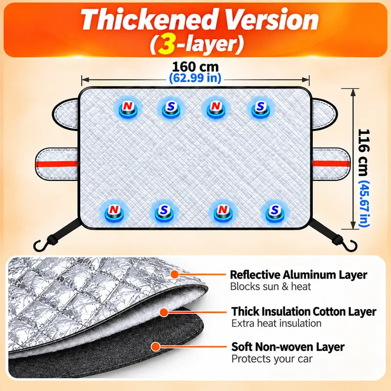 Magnetic Windshield Snow Covers – Choose Your Style original product photo