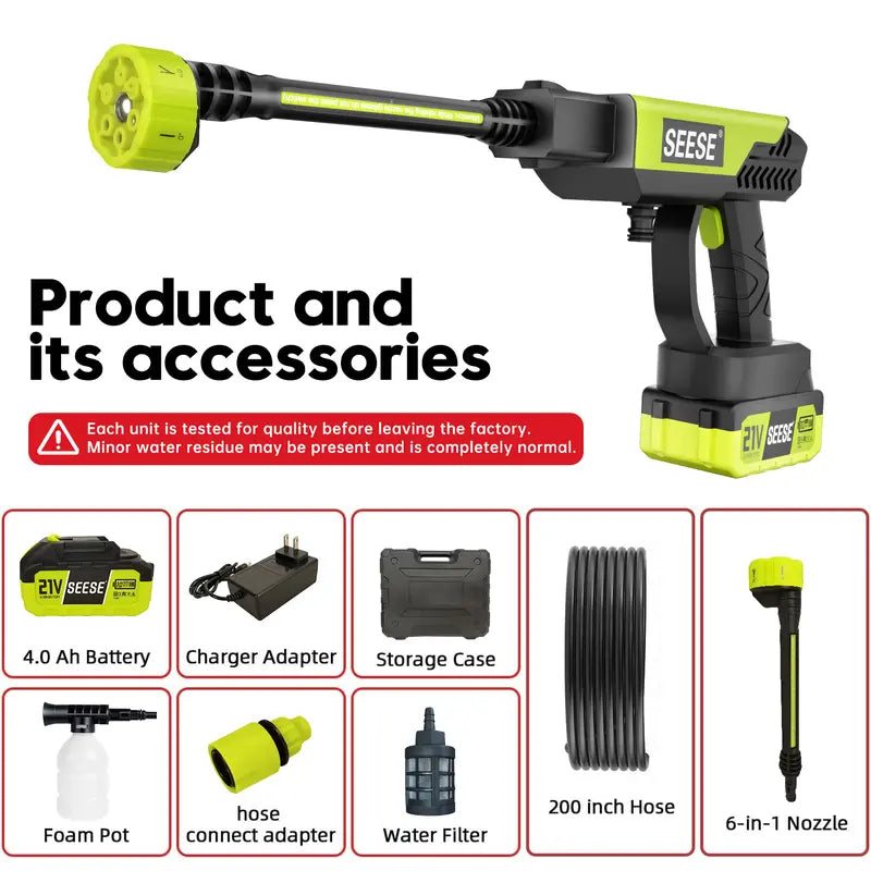 Portable High-Pressure Cordless Washer – Anywhere, Anytime Cleaning Power