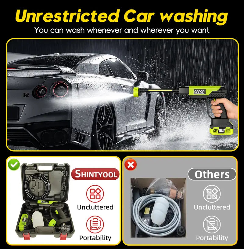 Portable High-Pressure Cordless Washer – Anywhere, Anytime Cleaning Power