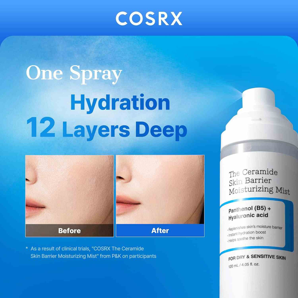 Instant Hydration Ceramide Face Mist for Sensitive Skin Barrier Repair | Buy 1 Get 1 Free
