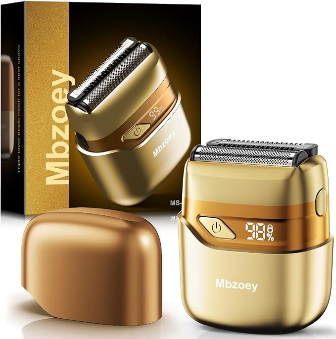 Ultra-Compact Pocket Electric Shaver with Smart LED & Magnetic Cap