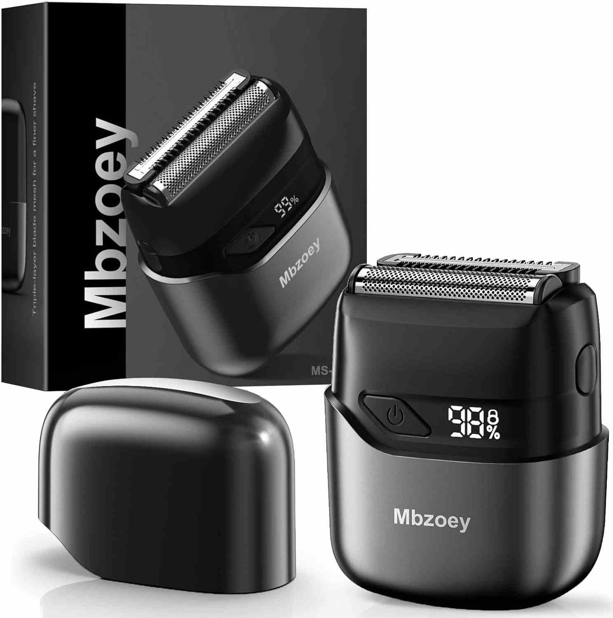 Ultra-Compact Pocket Electric Shaver with Smart LED & Magnetic Cap