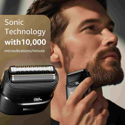 Ultra-Compact Pocket Electric Shaver with Smart LED & Magnetic Cap