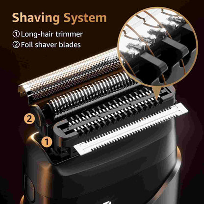 Ultra-Compact Pocket Electric Shaver with Smart LED & Magnetic Cap