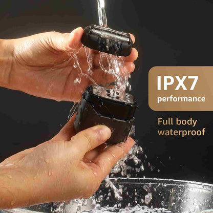 Ultra-Compact Pocket Electric Shaver with Smart LED & Magnetic Cap