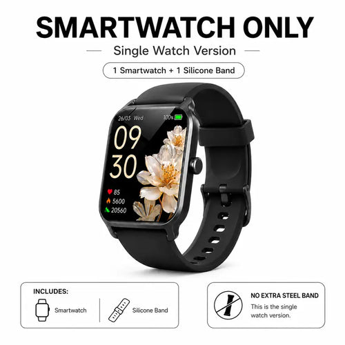 2.01" HD Full Touch Smartwatch for Fitness & Health Tracking