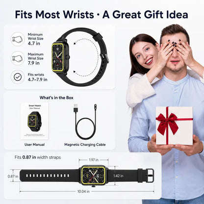 2.01" HD Full Touch Smartwatch for Fitness & Health Tracking