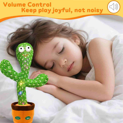 Interactive Dancing Cactus Toy - Repeat What You Say with LED Lights & Music