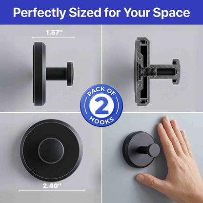 Heavy-Duty Drill-Free Suction Cup Wall Hooks for Bathroom & Shower | Buy one, get two free