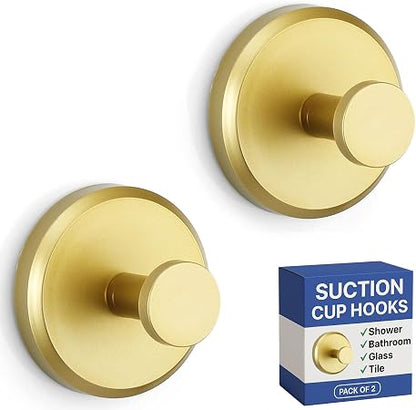 Heavy-Duty Drill-Free Suction Cup Wall Hooks for Bathroom & Shower | Buy one, get two free