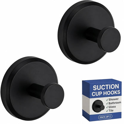 Heavy-Duty Drill-Free Suction Cup Wall Hooks for Bathroom & Shower | Buy one, get two free