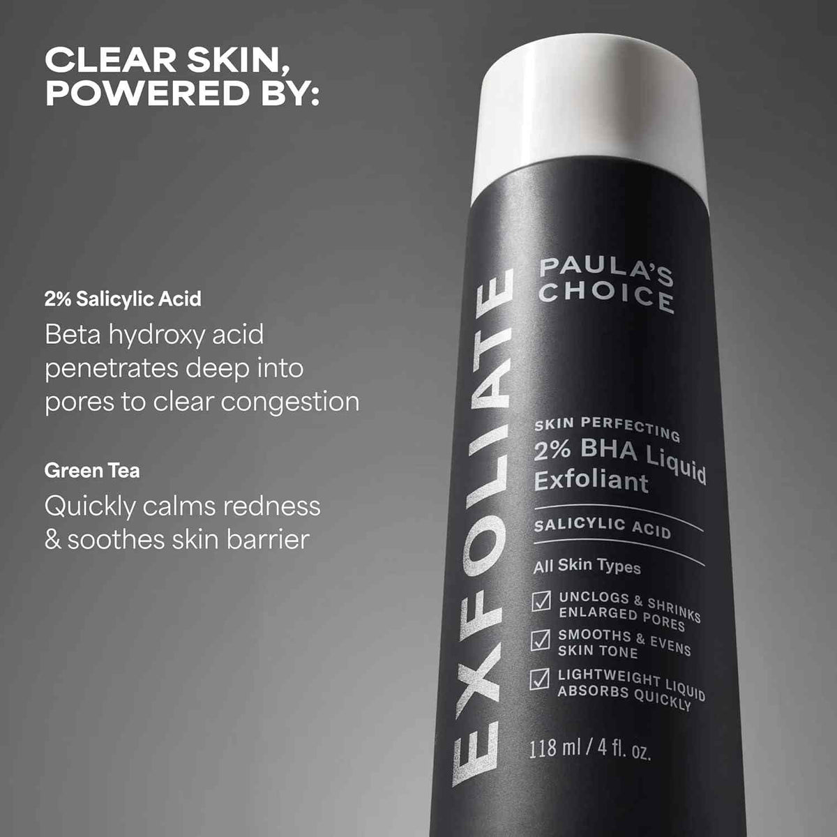 2% BHA Liquid Exfoliator – Unclog Pores & Smooth Skin Texture
