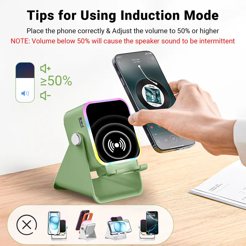 Instant Sensor Speaker Stand & Portable Power Bank – Place & Play Audio!