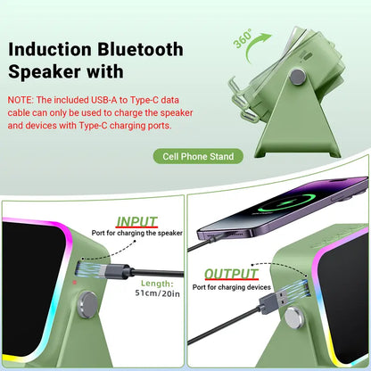 Instant Sensor Speaker Stand & Portable Power Bank – Place & Play Audio!